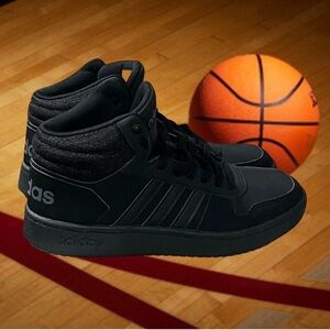 Adidas 3.0 Mid Hoops Black Basketball Sneakers Men’s Size 10 - Minty!